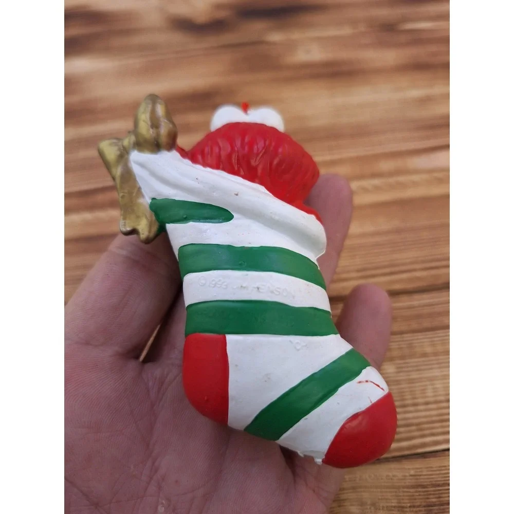 Sesame Street Elmo In A Stocking Jim Henson‎ 1993 Christmas Ornament